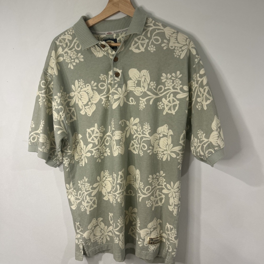 Vintage Tommy Bahama  Polo Shirt Tommy Bahama an Original Polo Floral Shirt Smal